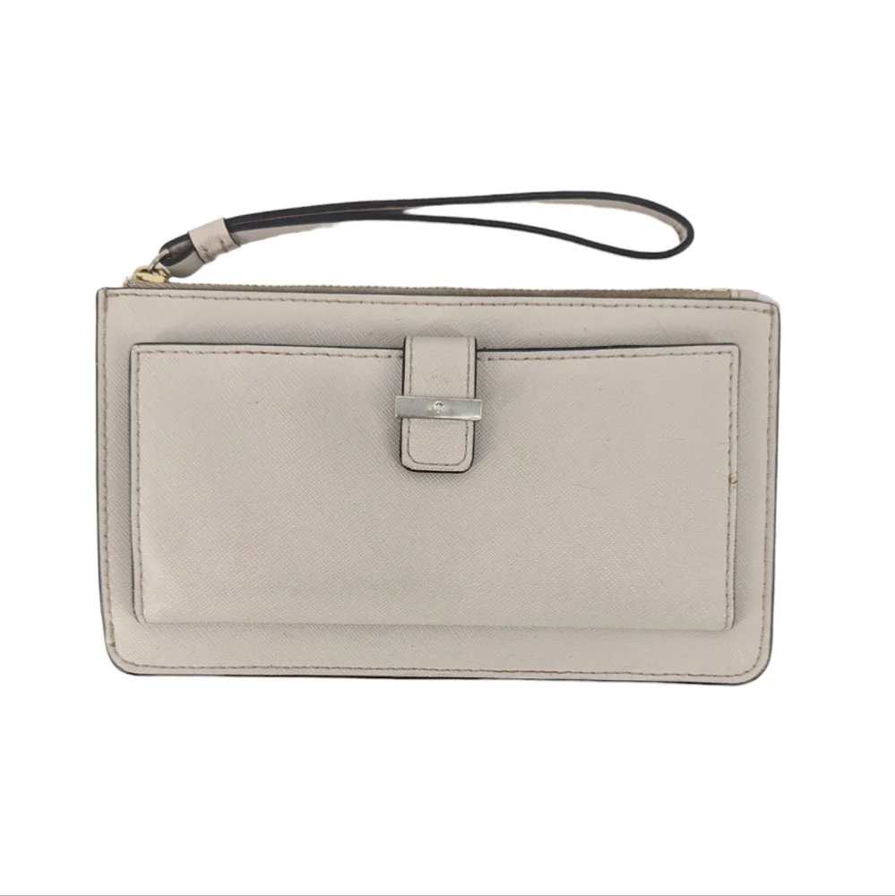 Kate Spade New York Cedar Street Karoliner Wristlet Crisp Linen - Picture 2 of 12